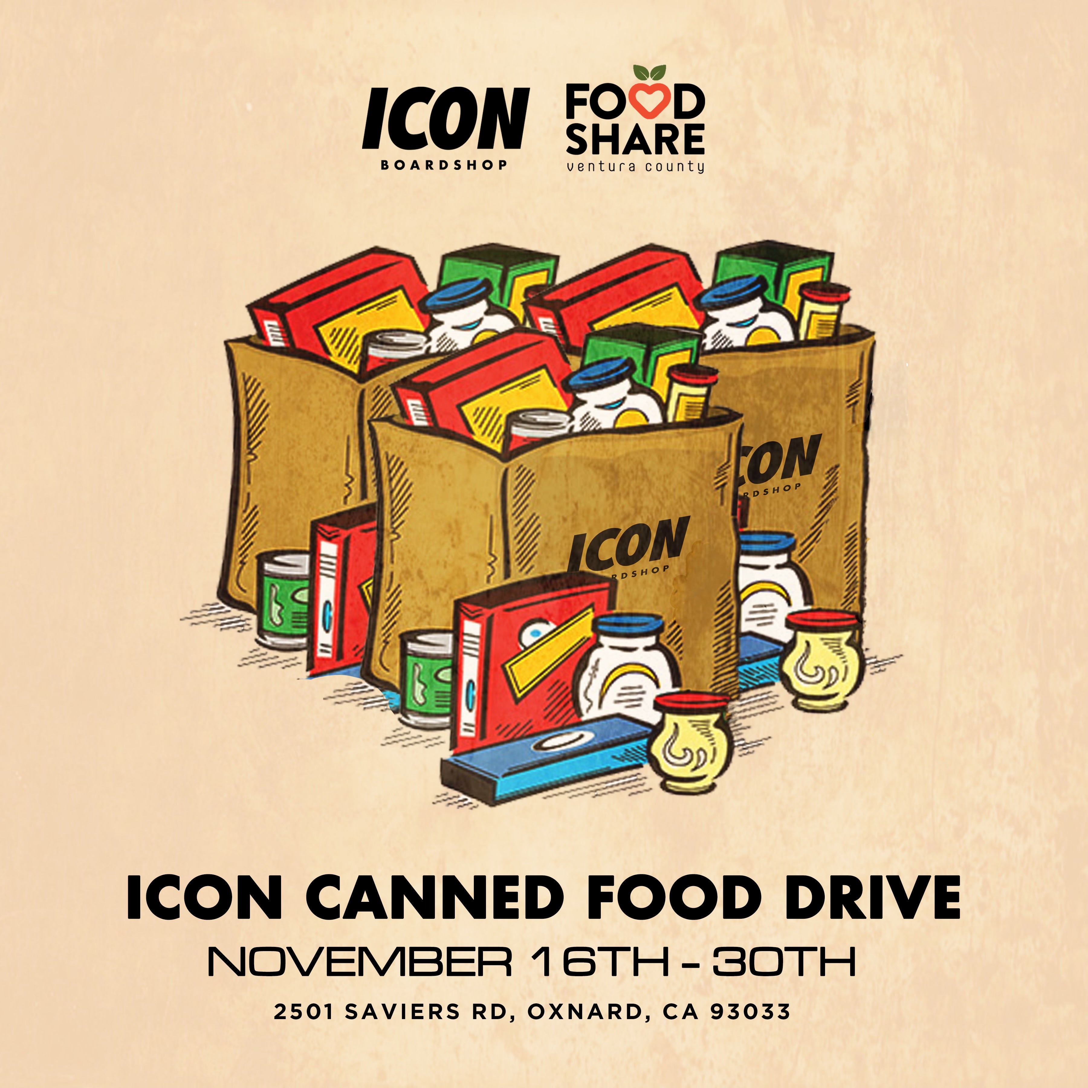 Icon Boardshop's Canned Food Drive: Nourishing the Community Together