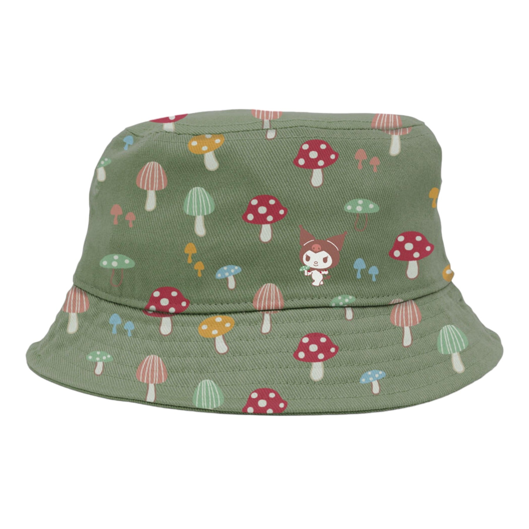 Girl x Sanrio Shroom Fishing Reversible Bucket Hat - Khaki