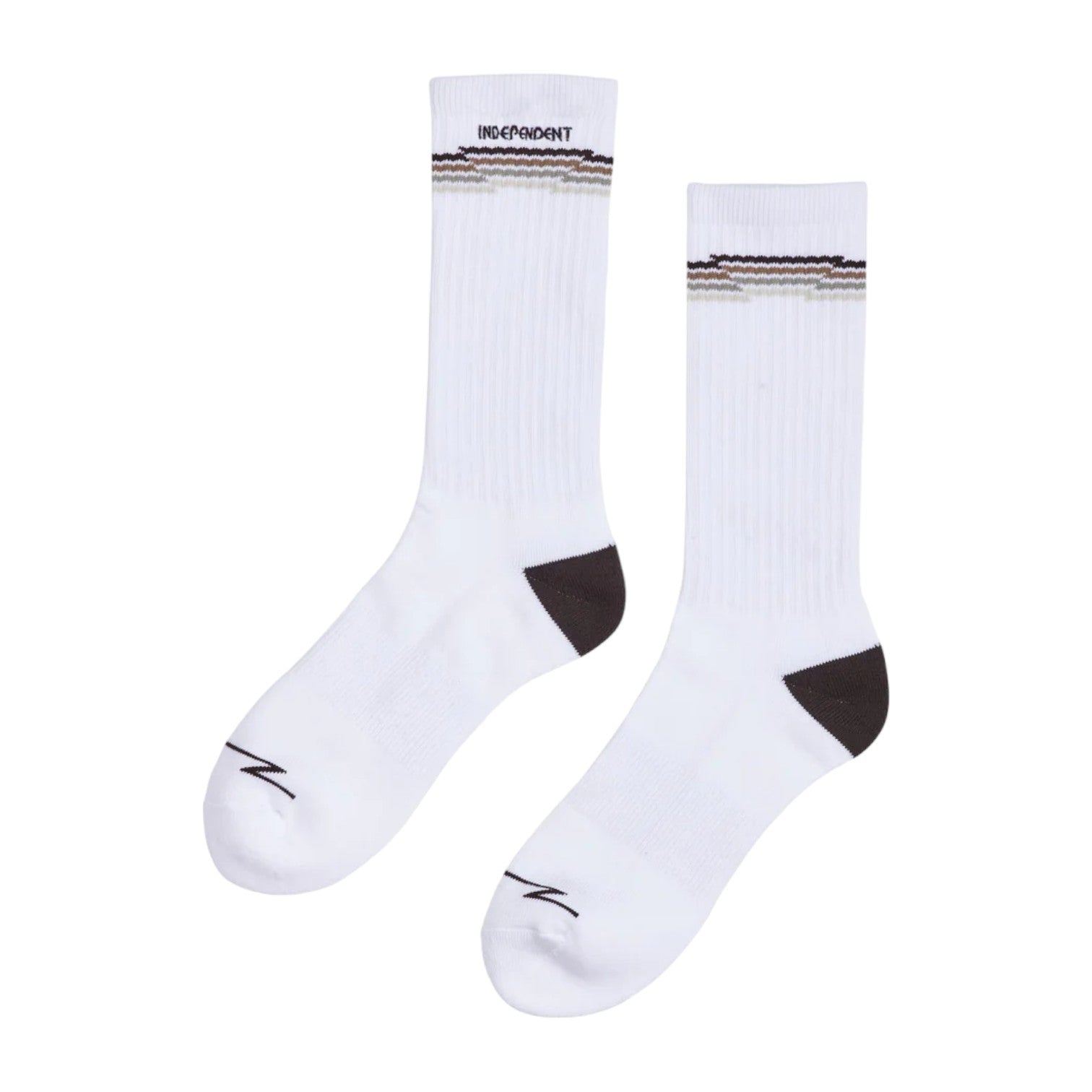 Independent Wired Mid Crew Socks - White