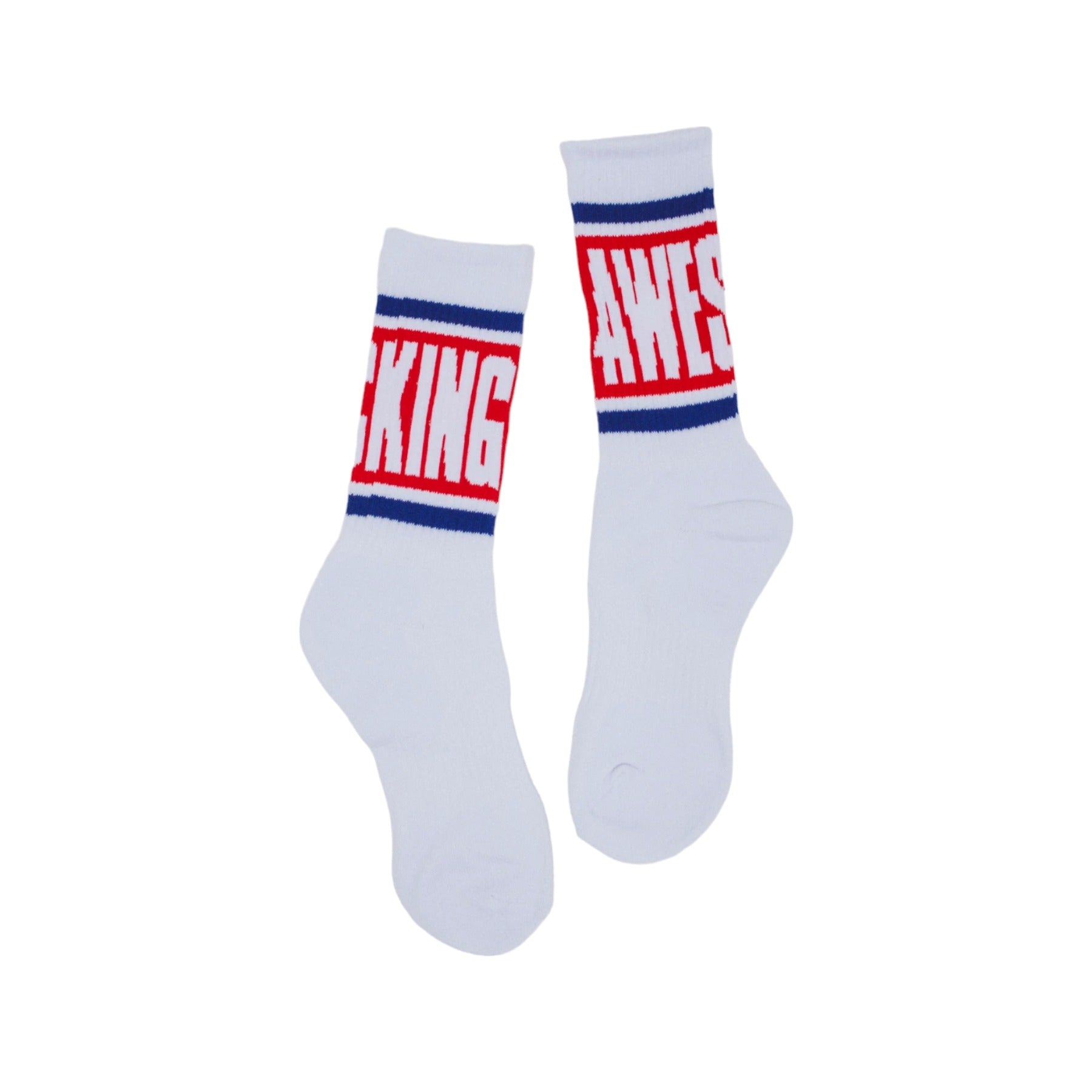 Fucking Awesome Big Stripe Sock - White/Red