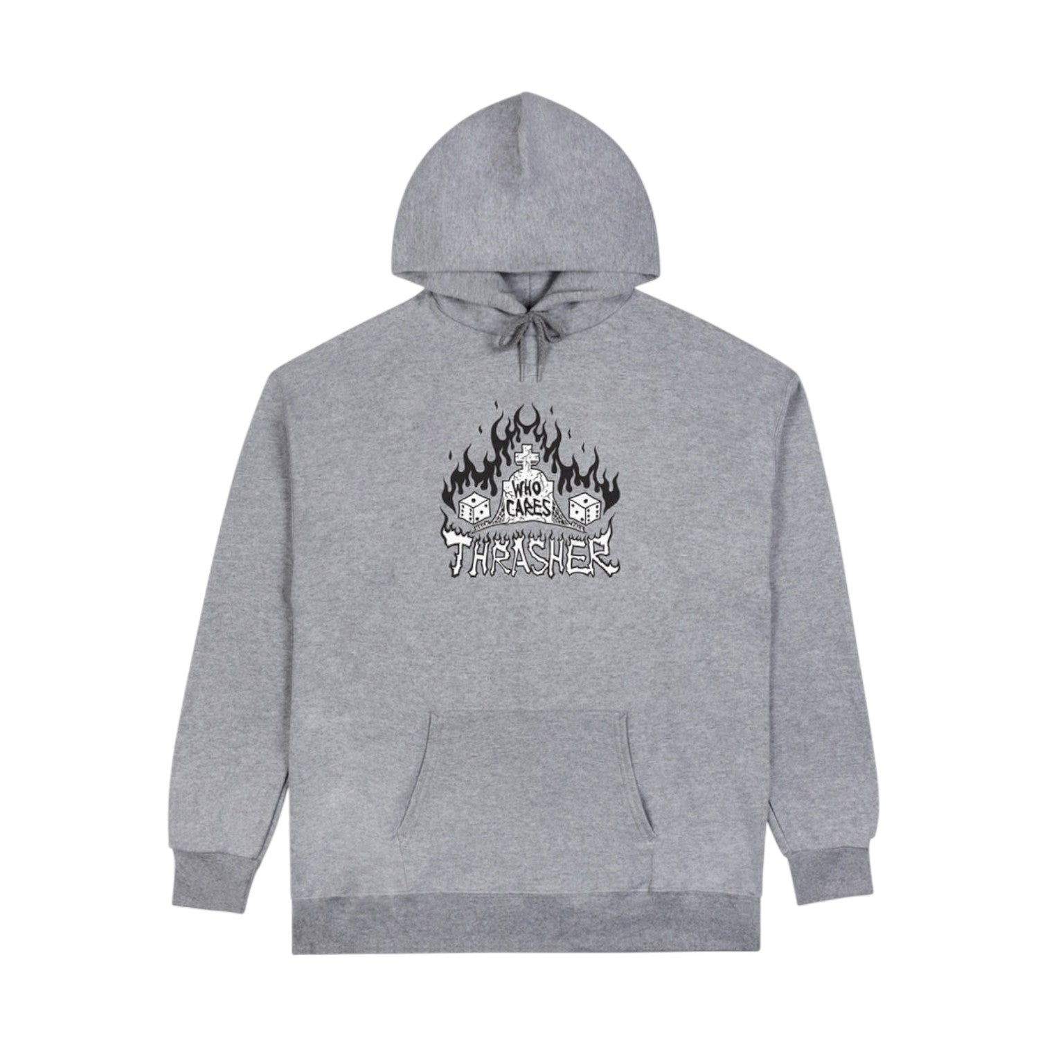 Thrasher Who Cares by Neckface Hoodie - Sport Grey – Icon Boardshop