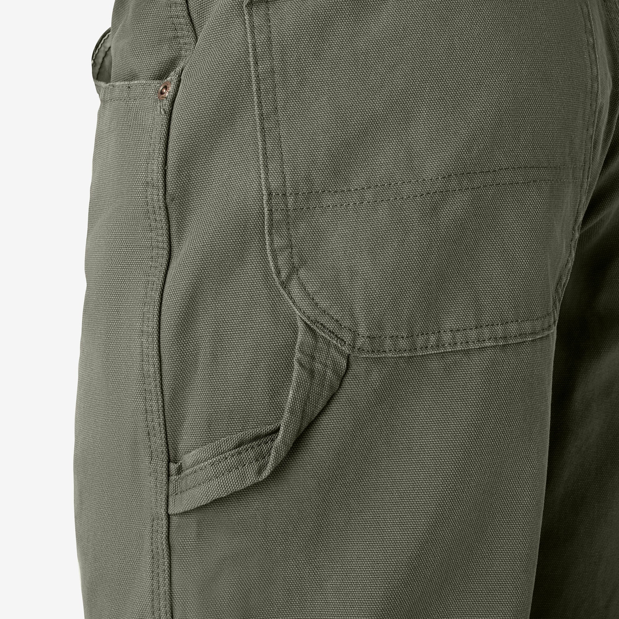 Dickies 1939 Relaxed Fit Carpenter Pants - Rinsed Moss Green