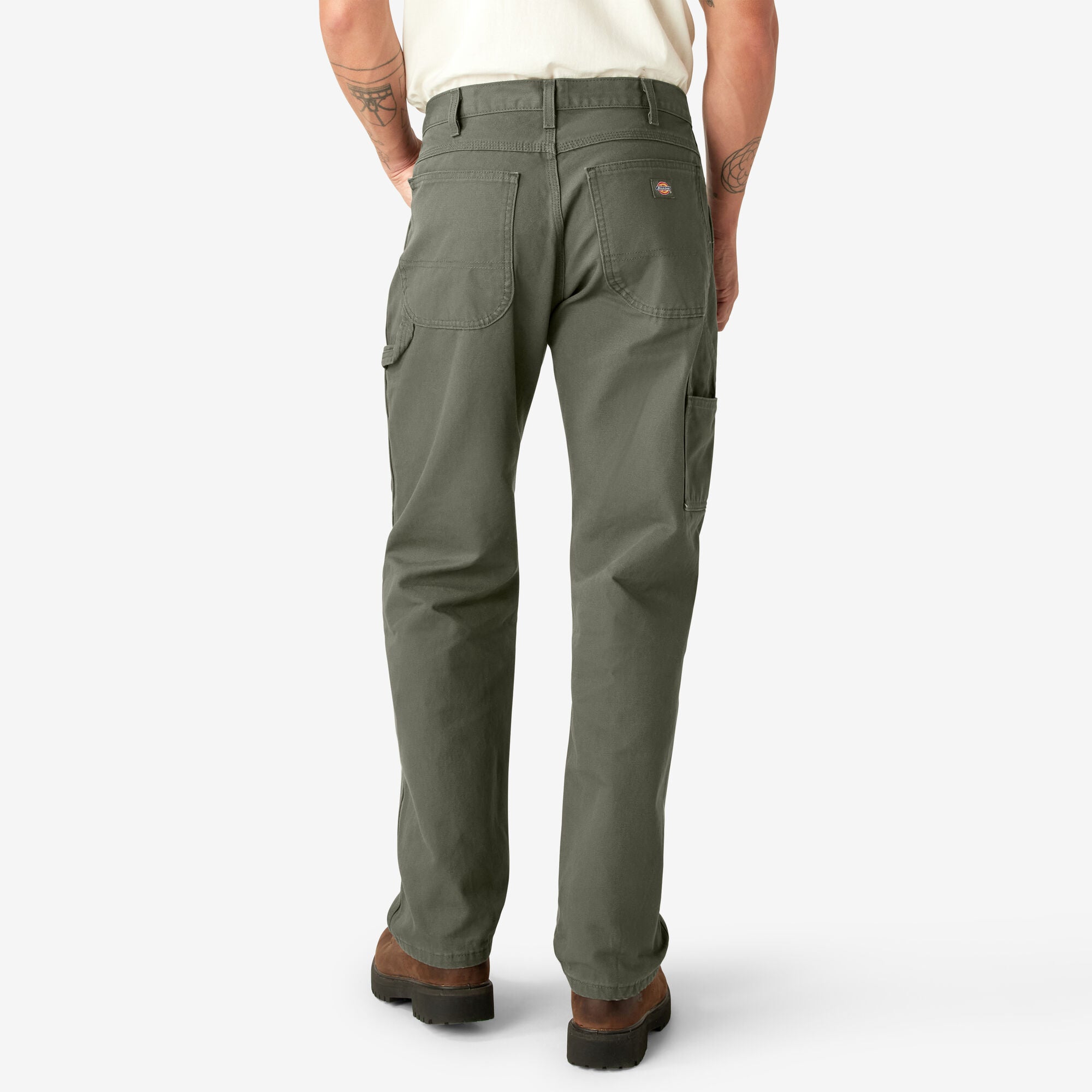 Dickies 1939 Relaxed Fit Carpenter Pants - Rinsed Moss Green