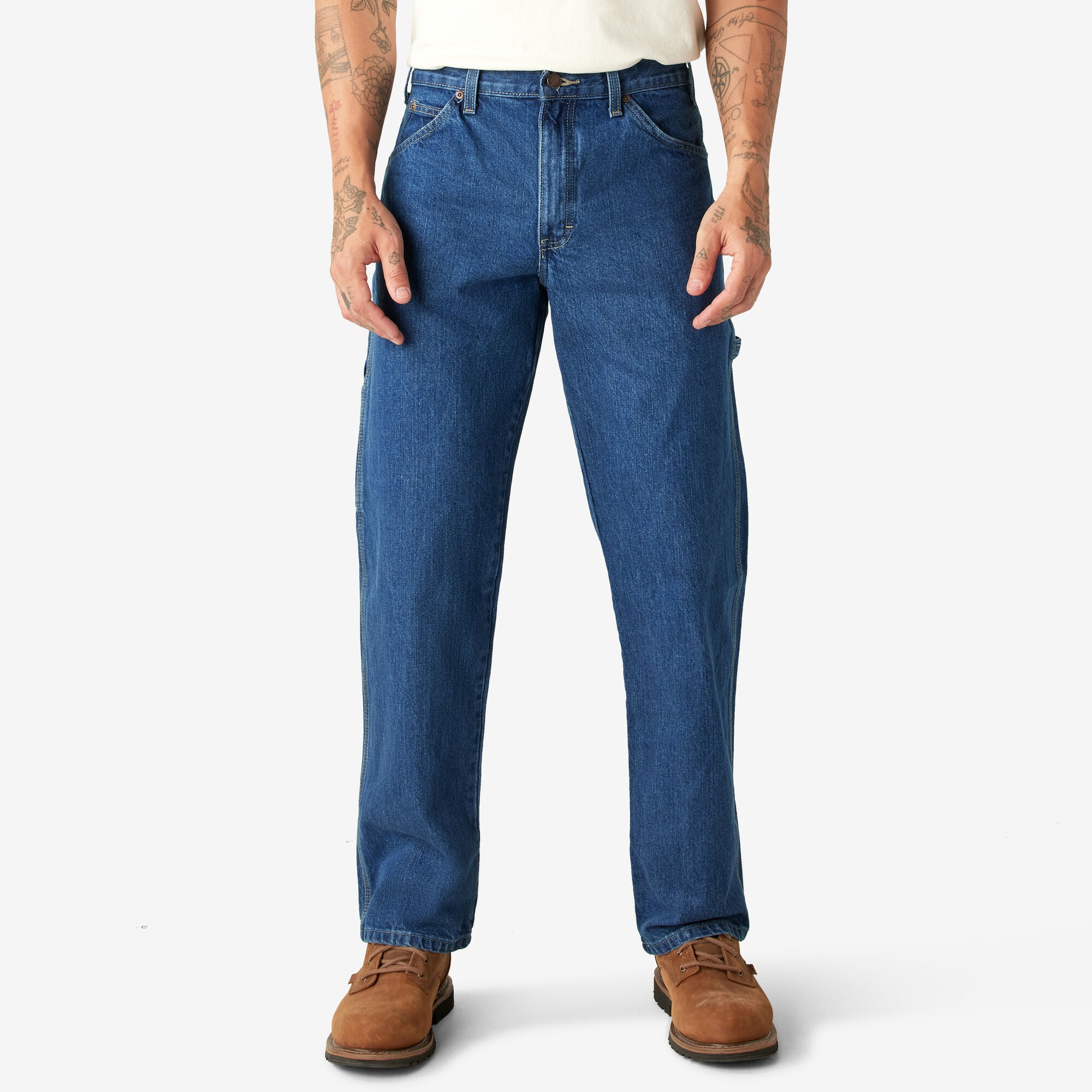 趣味・スポーツ・実用 JEANS HAND BOOK Dickies 1993 Relaxed Fit Carpenter Jeans - Stonewash Indigo Blue