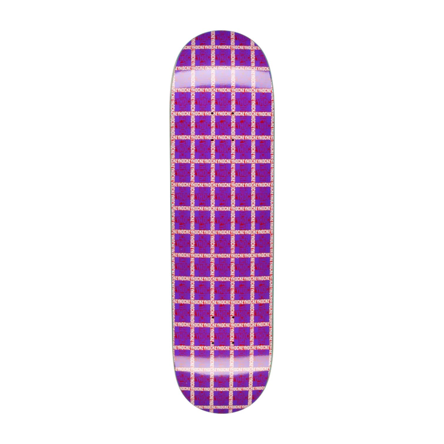 Hockey Plaid Purple Skateboard Deck