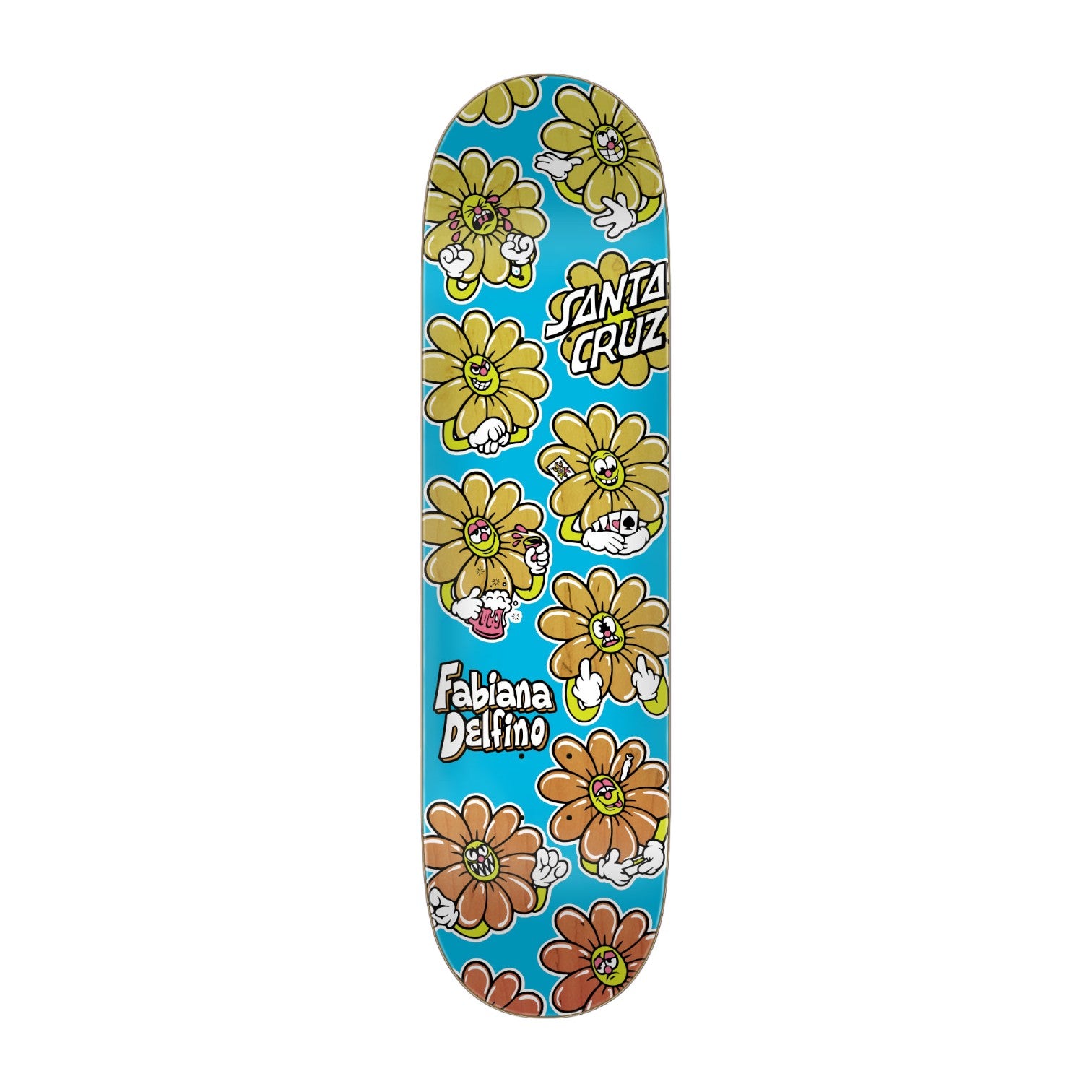 Santa Cruz Delfino Wildflower VX Skateboard Deck