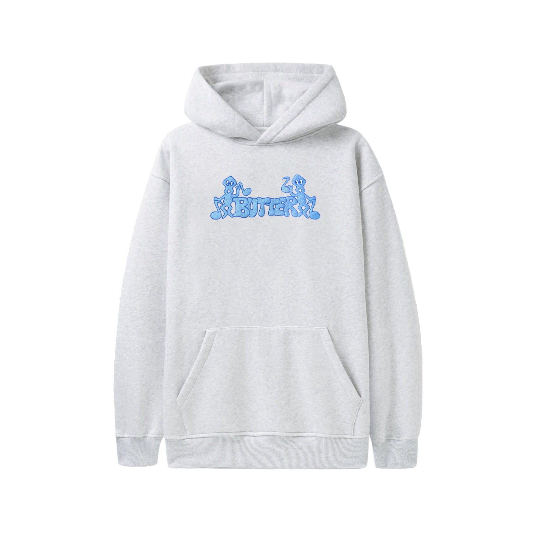 ButterGoods Notes Embroidered Pullover Hood - Ash