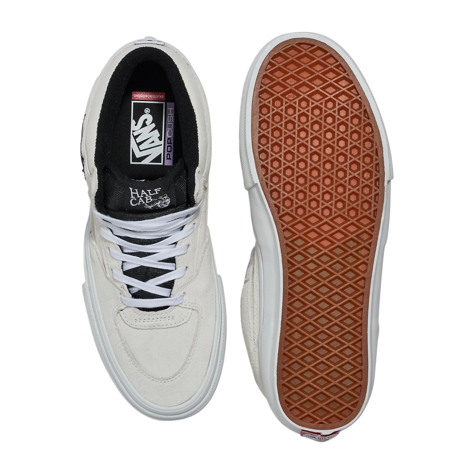 Vans Skate Half Cab Shoes - White/Black