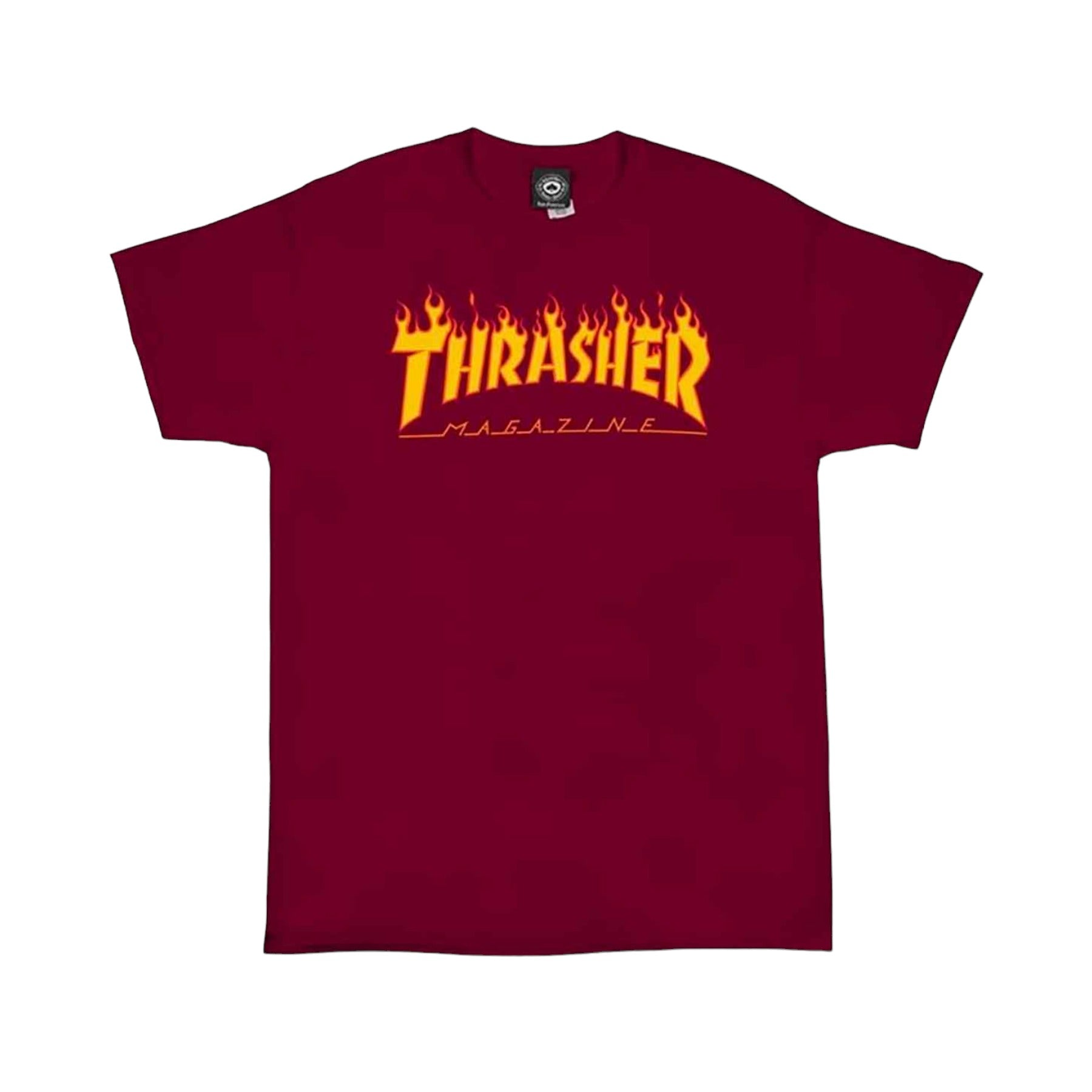 Thrasher Flame Logo S/S Tee - Cardinal