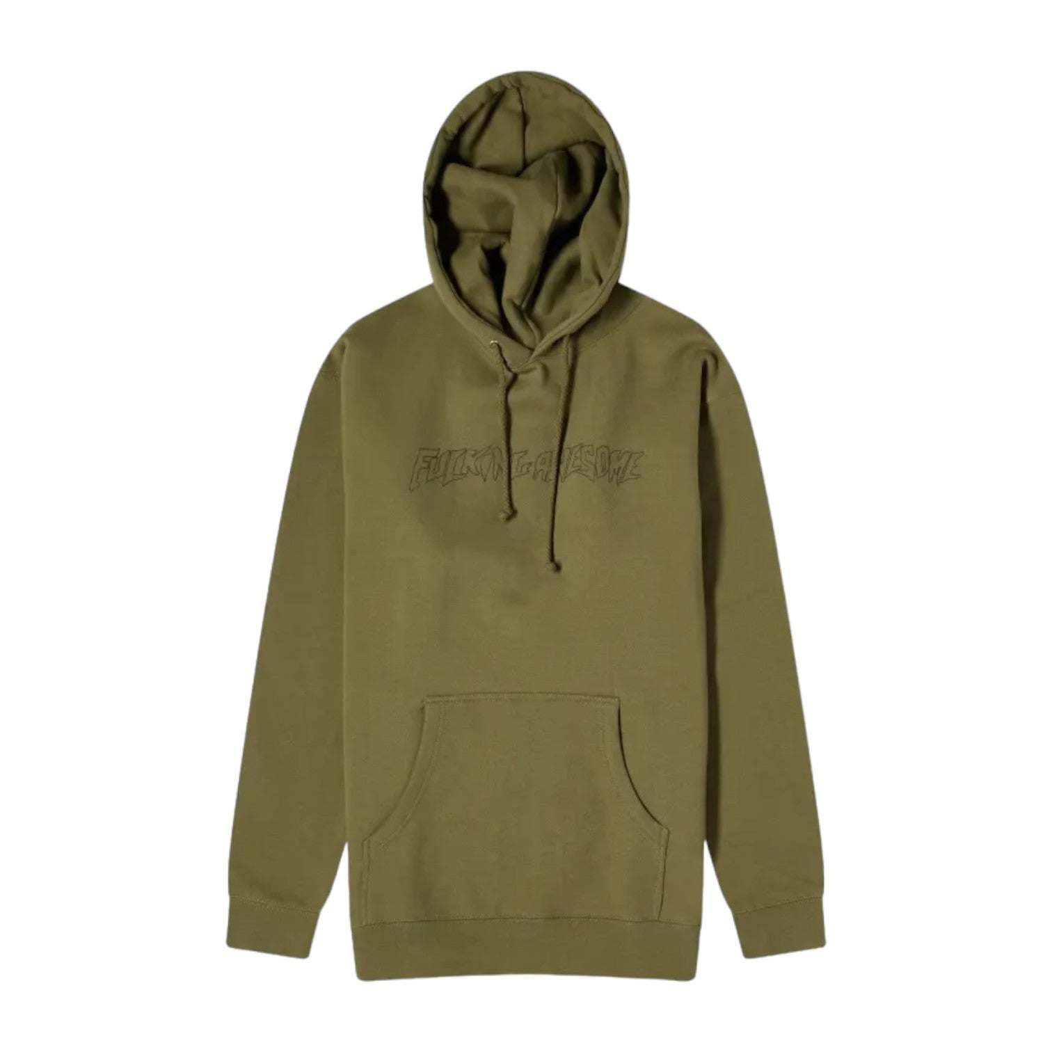 Fucking Awesome Outline Stamp Hoodie - Olive