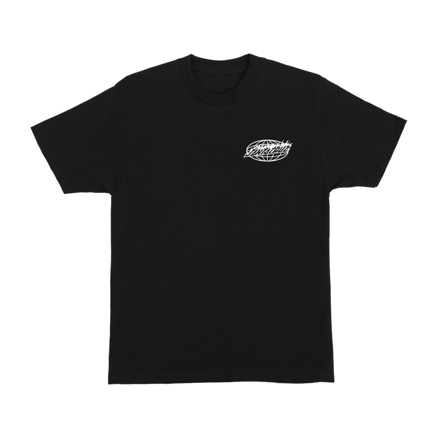 Santa Cruz Global Flame Dot Mono T-Shirt - Black