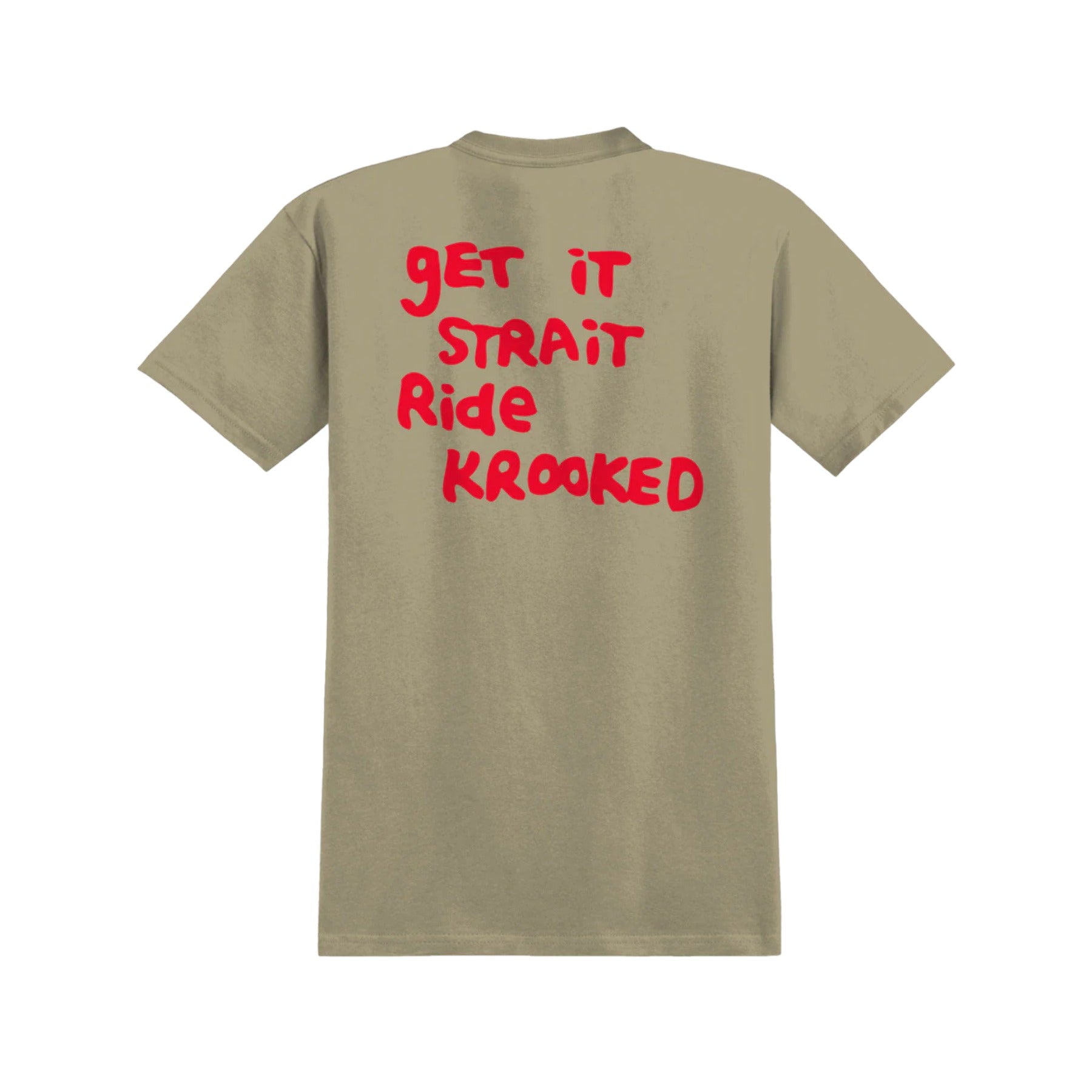 Krooked Straight Eyes S/S Tee - Sand/Red