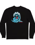 Santa Cruz Screaming Wave Crewneck Sweater - Black