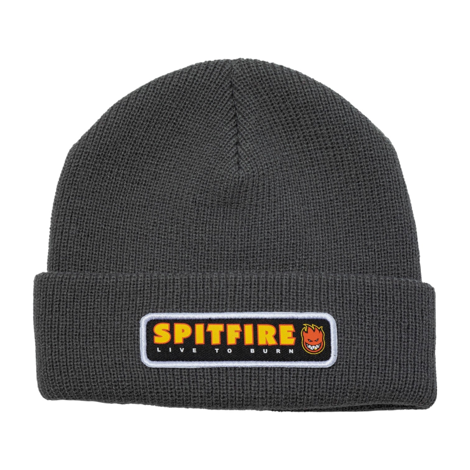 Spitfire LTB Patch Cuff Beanie - Charcoal