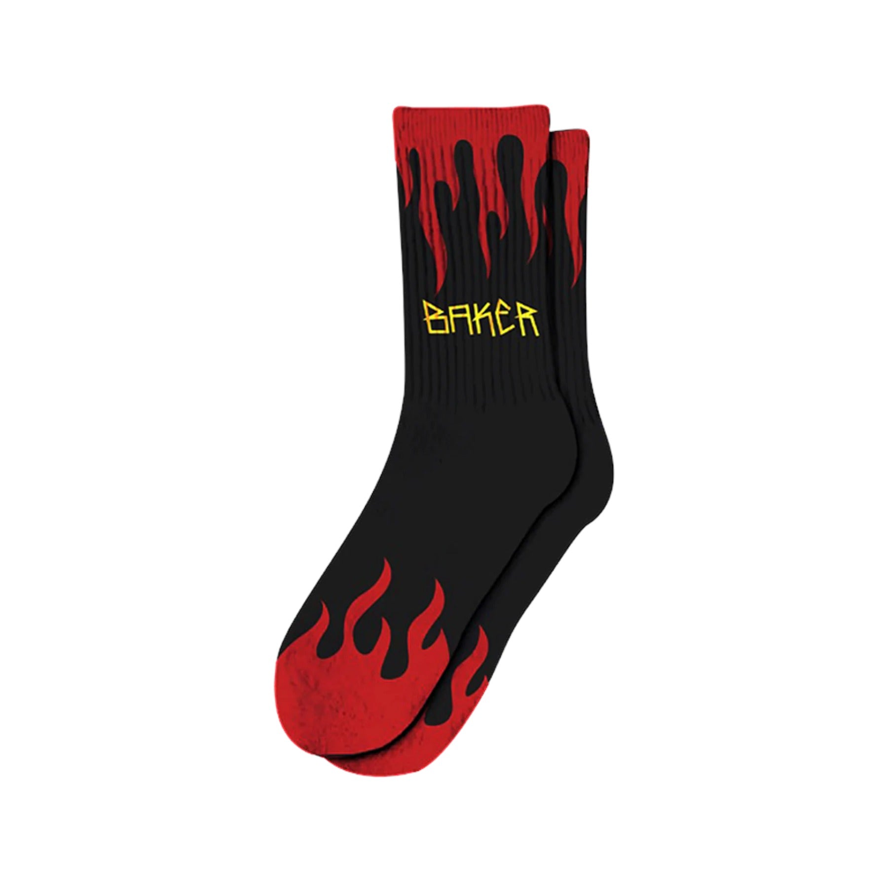 Baker Flames Sock - Black