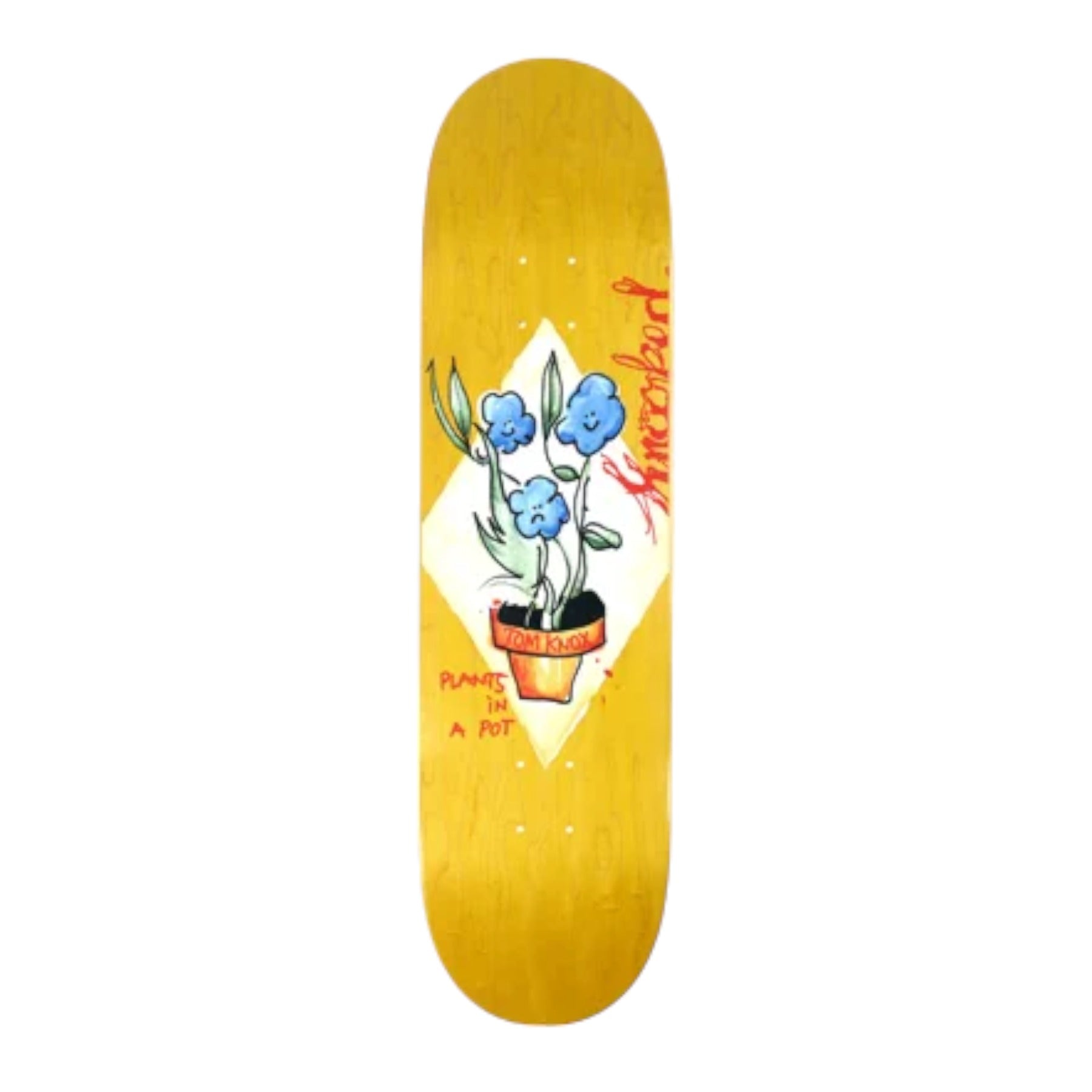 Krooked Knox Blue Flowers Skateboard Deck - 8.5&quot;