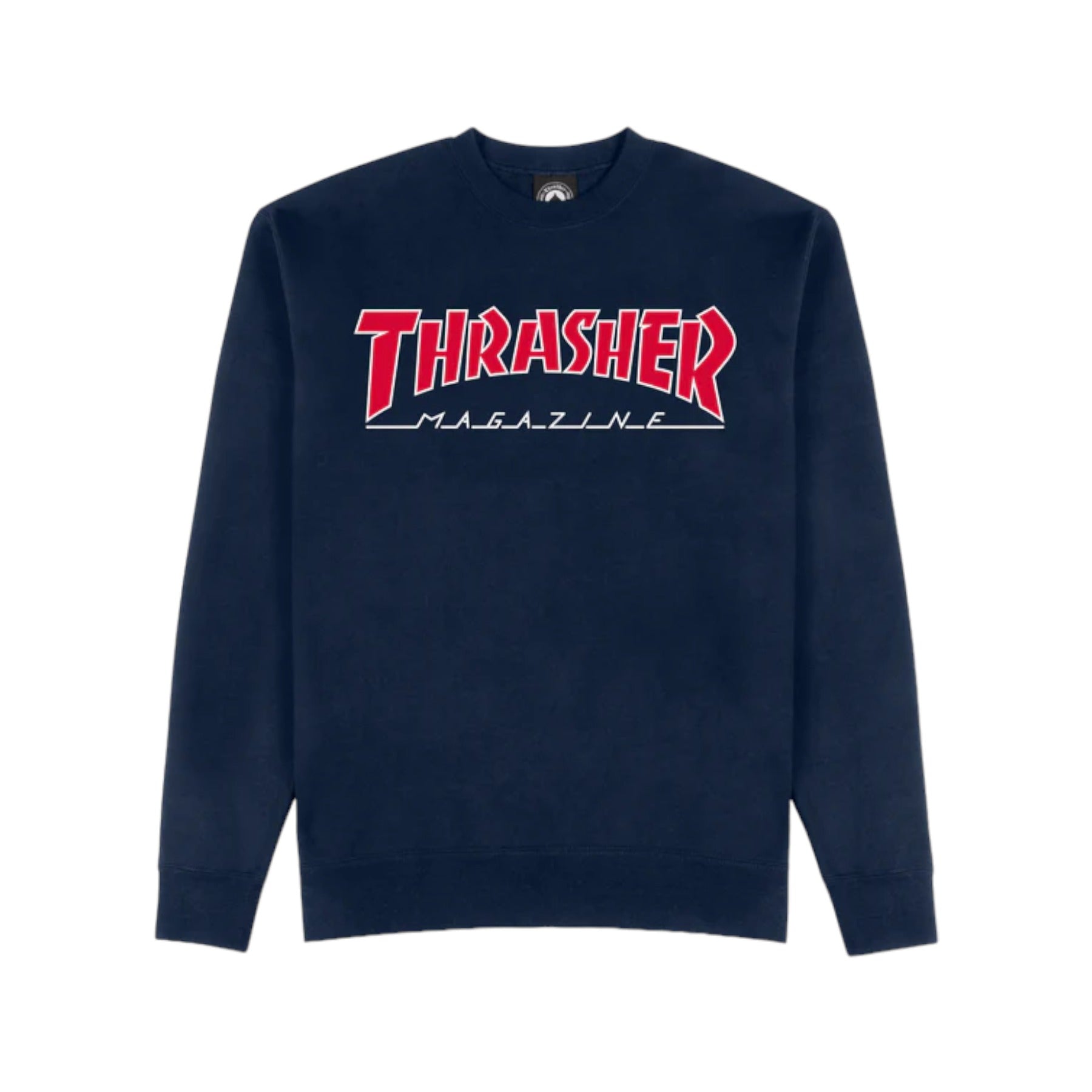 Thrasher Outlined Crewneck - Navy/Red