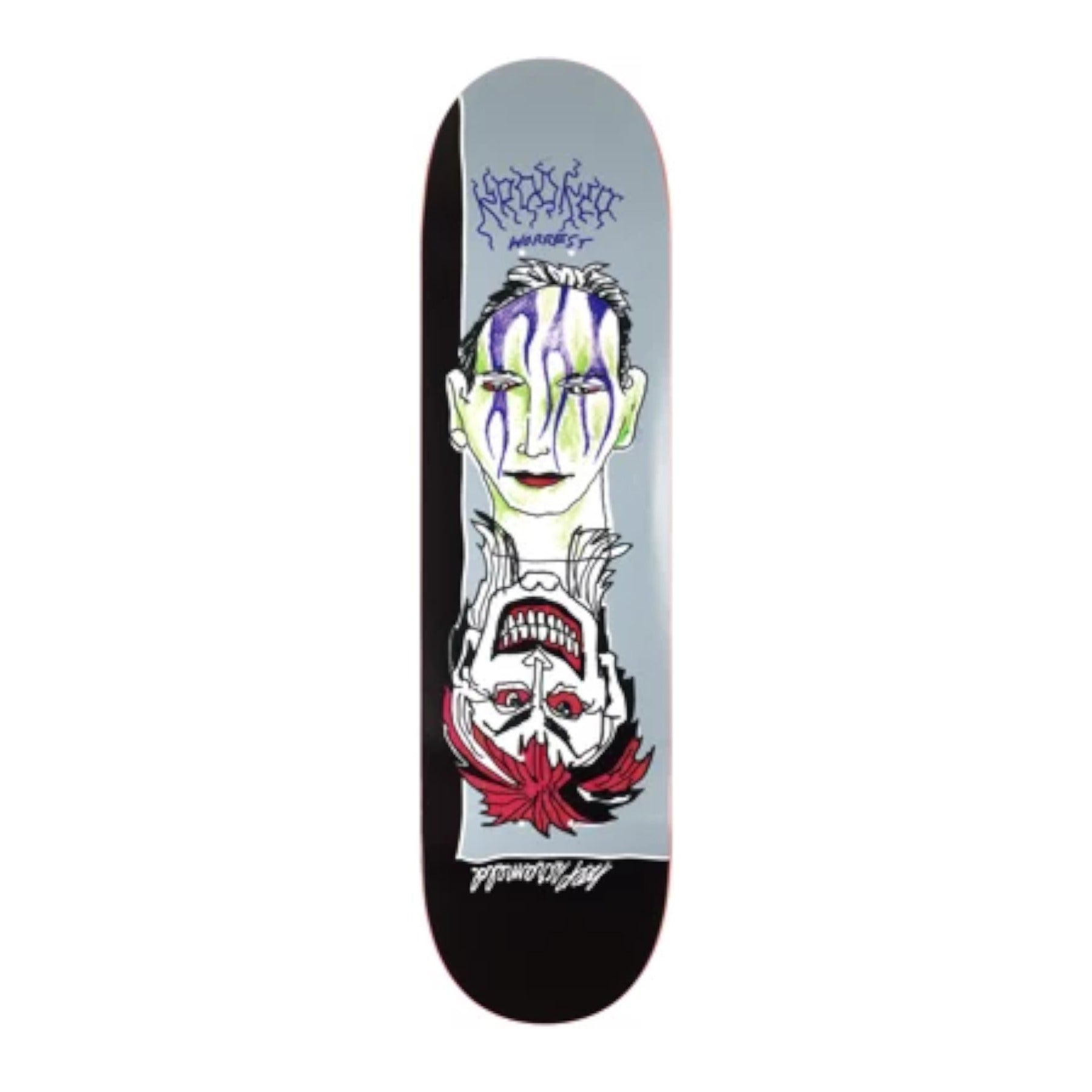 Krooked Worrest Satan Slick Twin Tail Skateboard Deck - 8.3&quot;