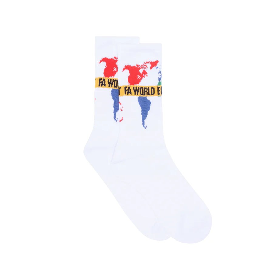 Fucking Awesome FA World Socks - White