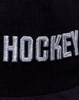 Hockey Corduroy 5 Panel Hat - Black