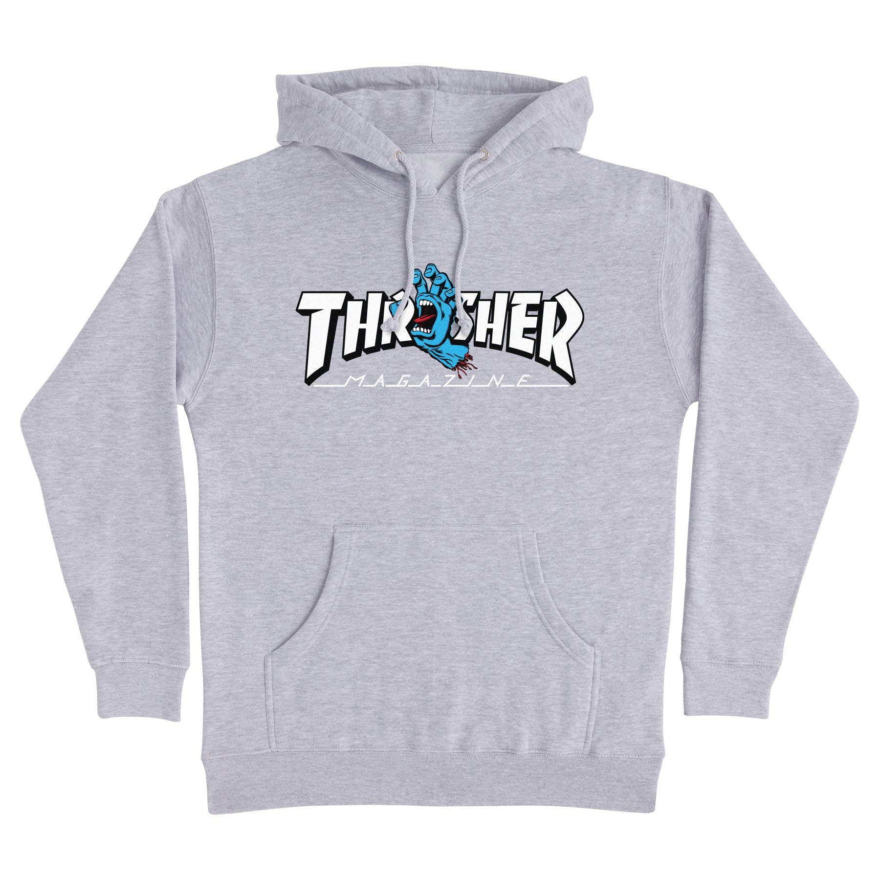 Santa Cruz X Thrasher Screaming Logo Hoodie -Grey Heather