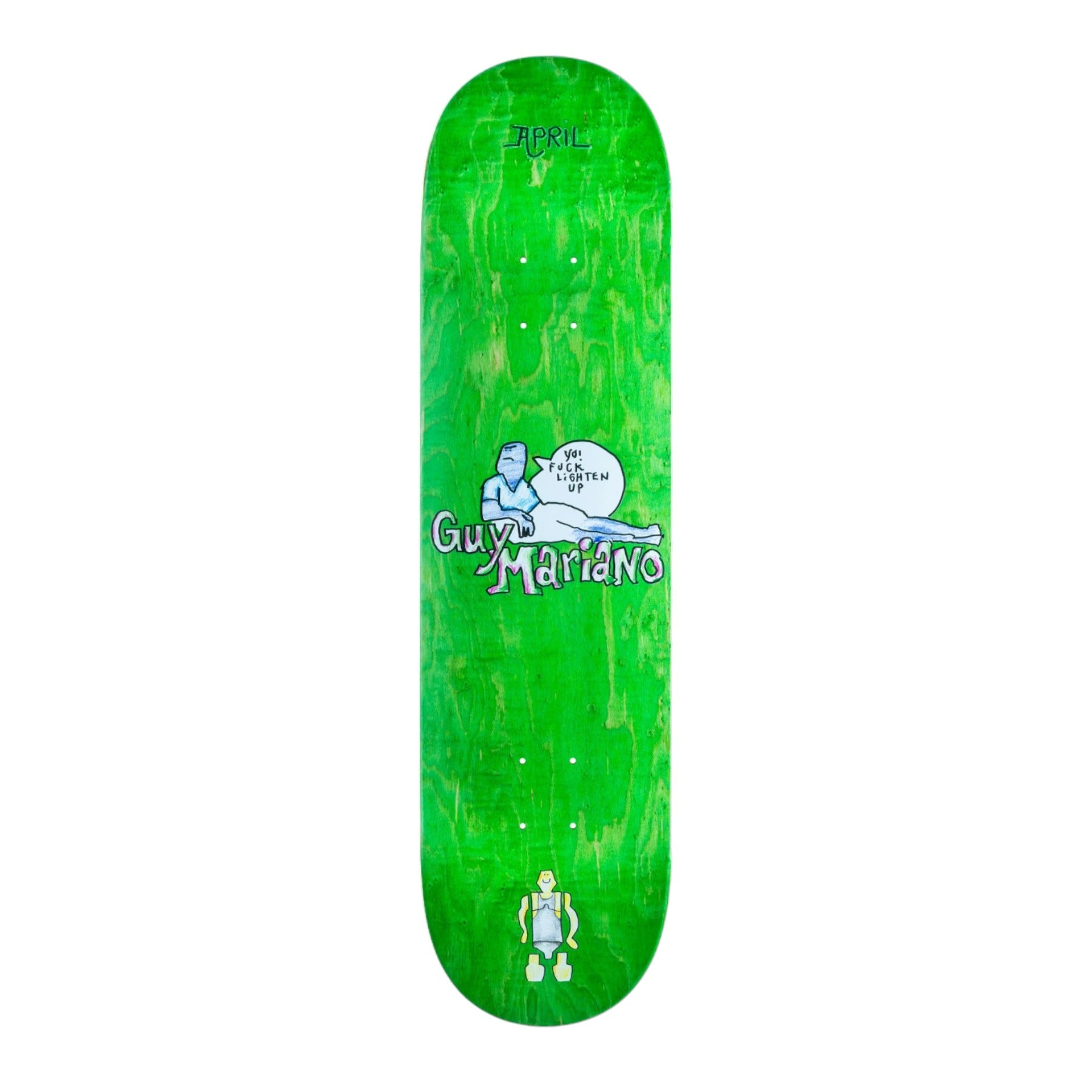 April Guy By Gonz Green Skateboard Deck - 8.25&quot;