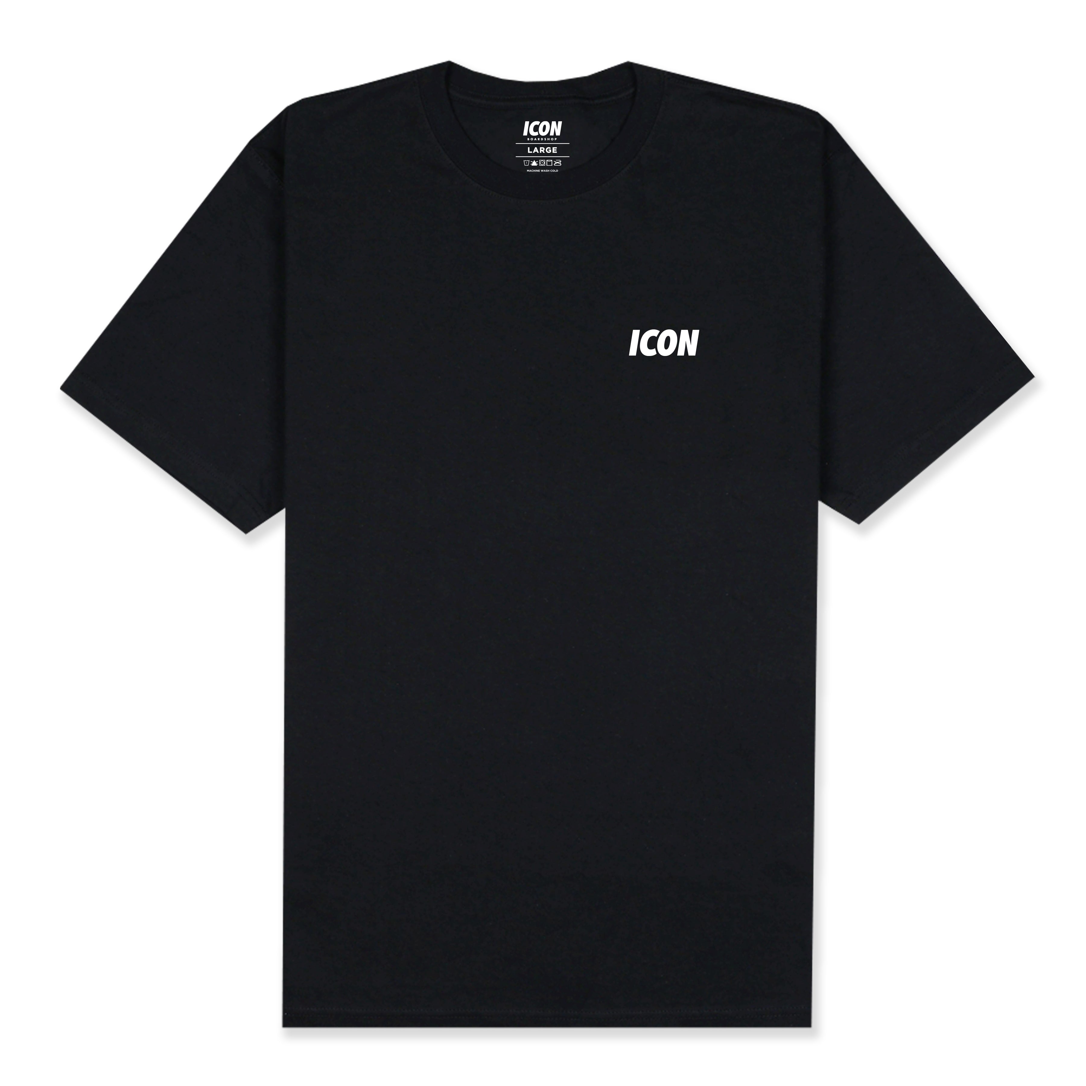 Icon Logo Tee - Black – Icon Boardshop