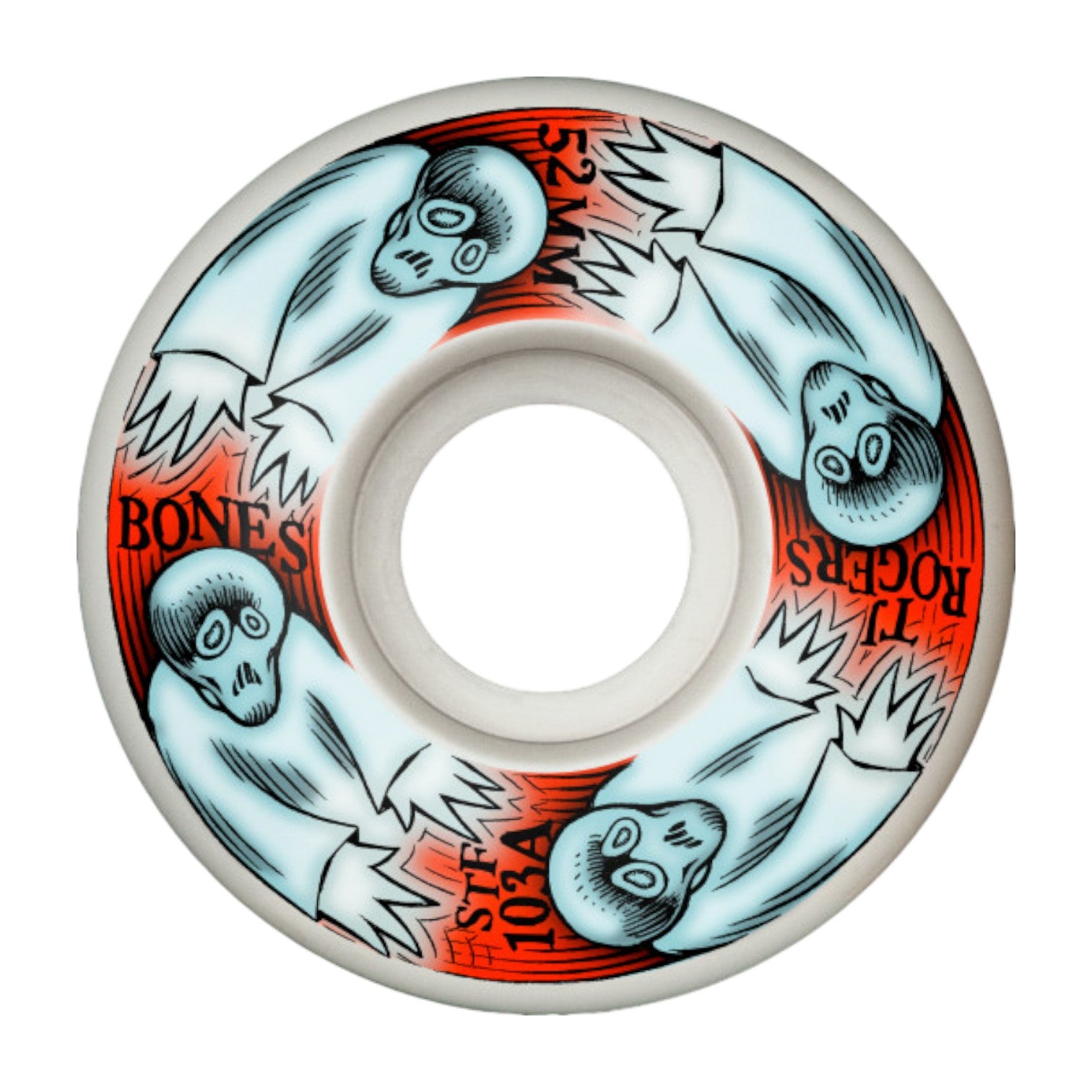 Bones Rogers Whirling Specters V3 Slim 103A STF Skateboard Wheels