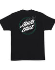 Santa Cruz Wired Flame Dot Crackle S/S T-Shirt - Black