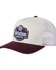 Brixton Genuine Quality C NP MP Trucker Hat - Off White/Port