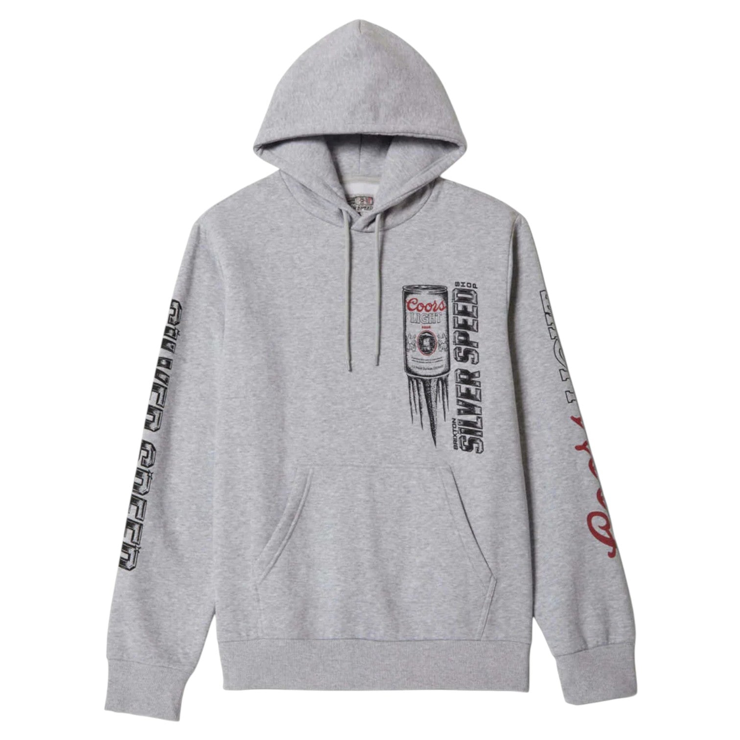 Brixton x Coors Light Silver Speed Hoodie - Heather Grey