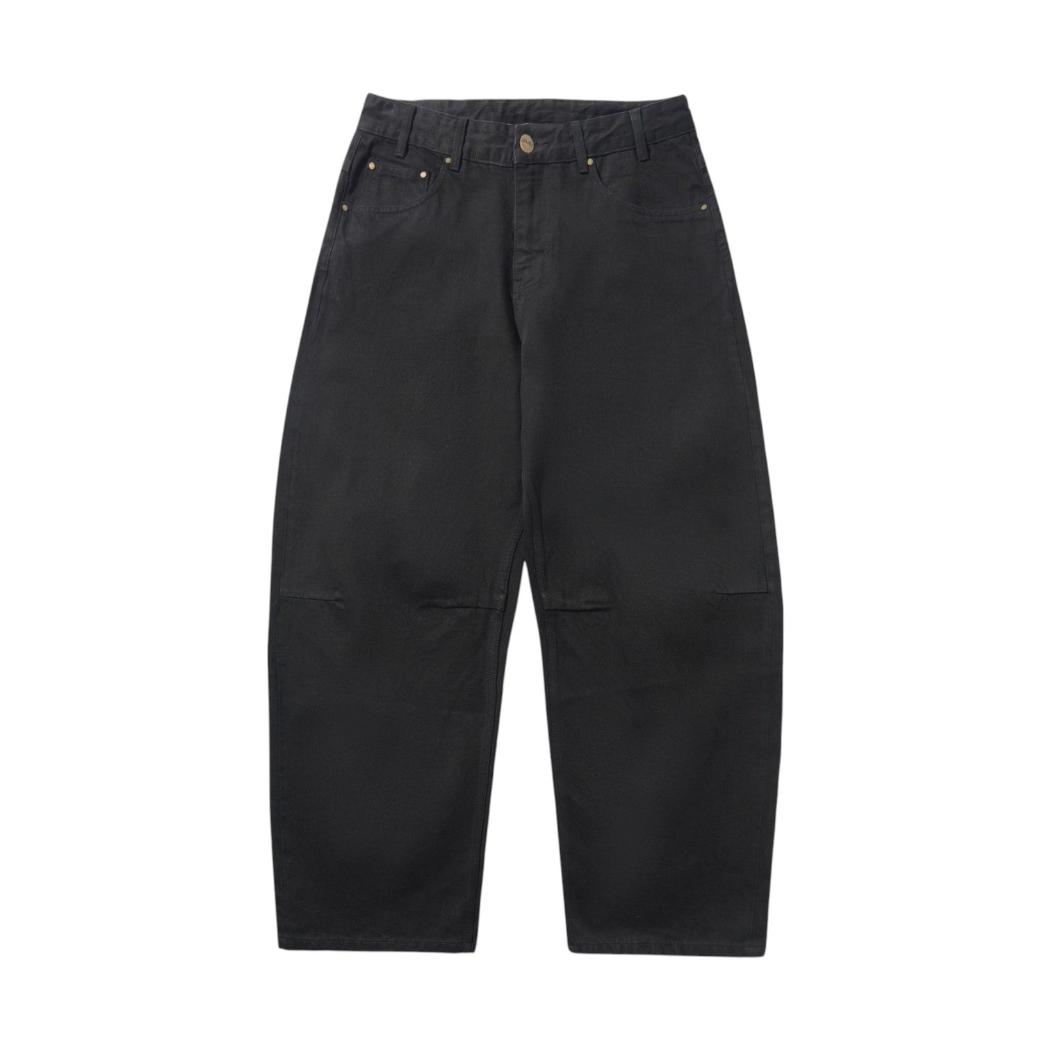 Buttergoods Wide Cut Denim Jeans - Flat Black Selvedge