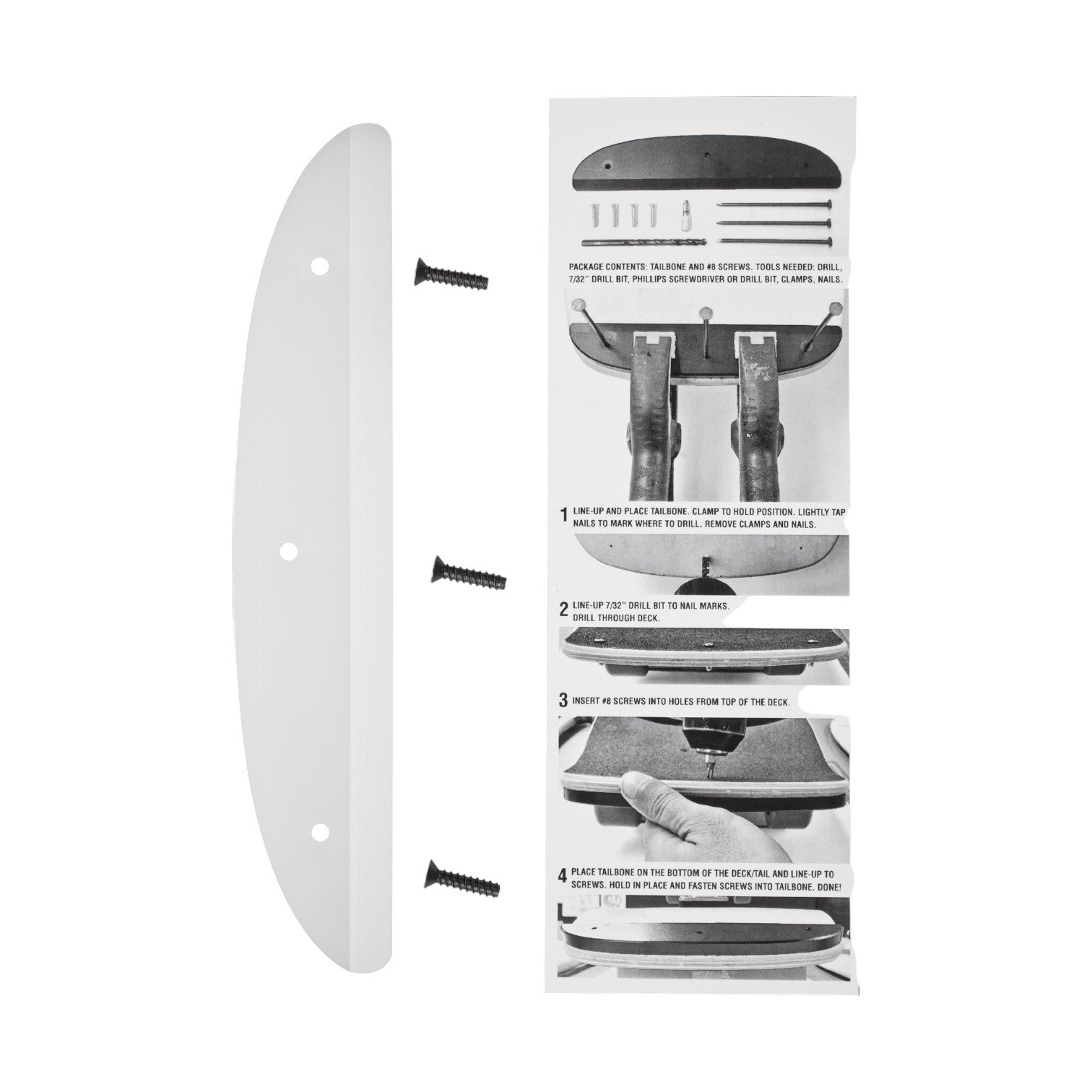 Bones 8" Tailbone - White