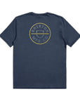 Brixton Crest II S/S Standard Tee - Washed Navy/Chinois Green