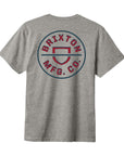 Brixton Crest II S/S Standard Tee - Heather Grey/Navy
