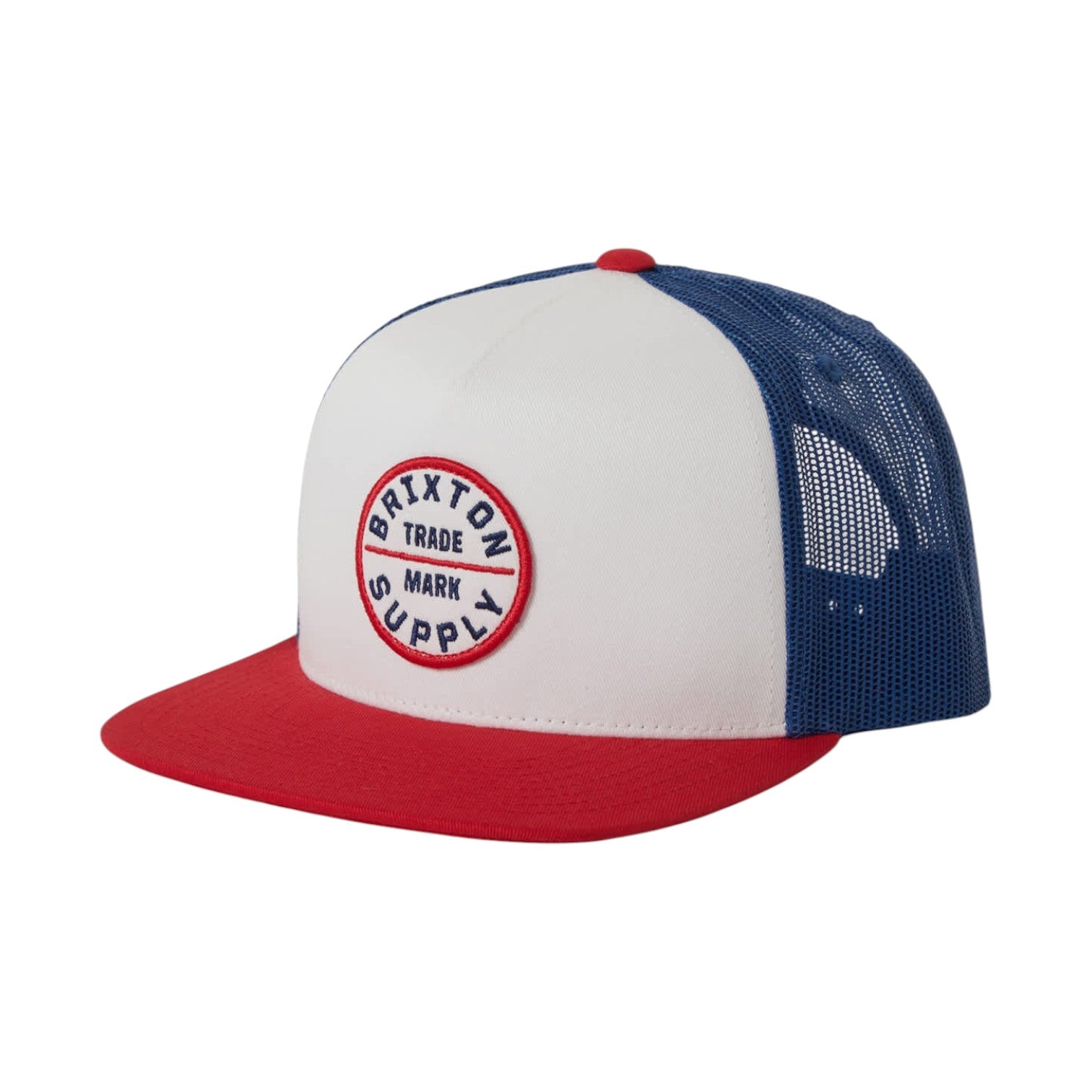 Brixton Oath MP Trucker Hat - White/Midnight Blue