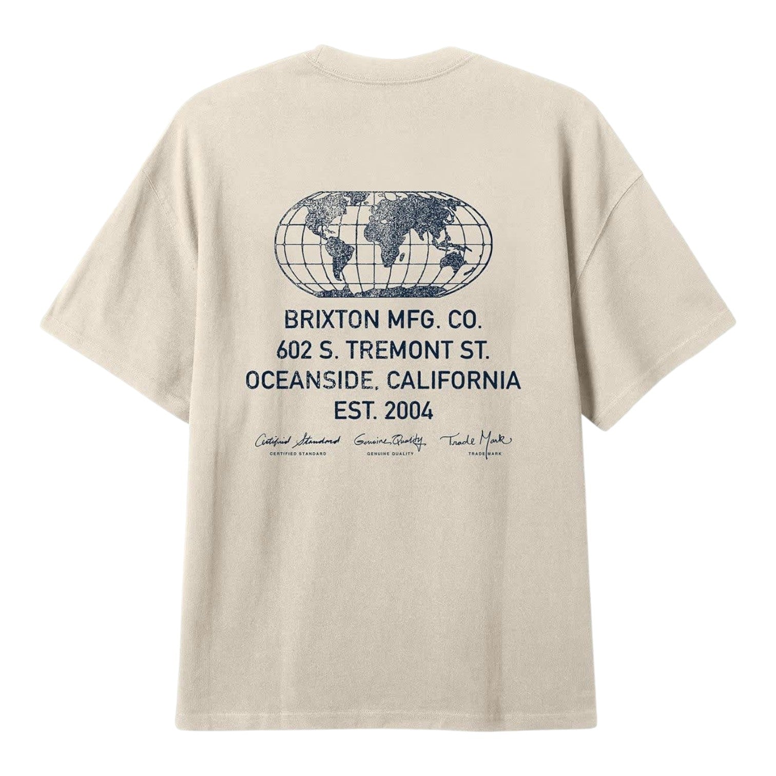 Brixton Union HW Relaxed Tee - Cream Classic Wash