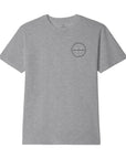 Brixton Crest II Standard S/S Tee - Heather Grey/White