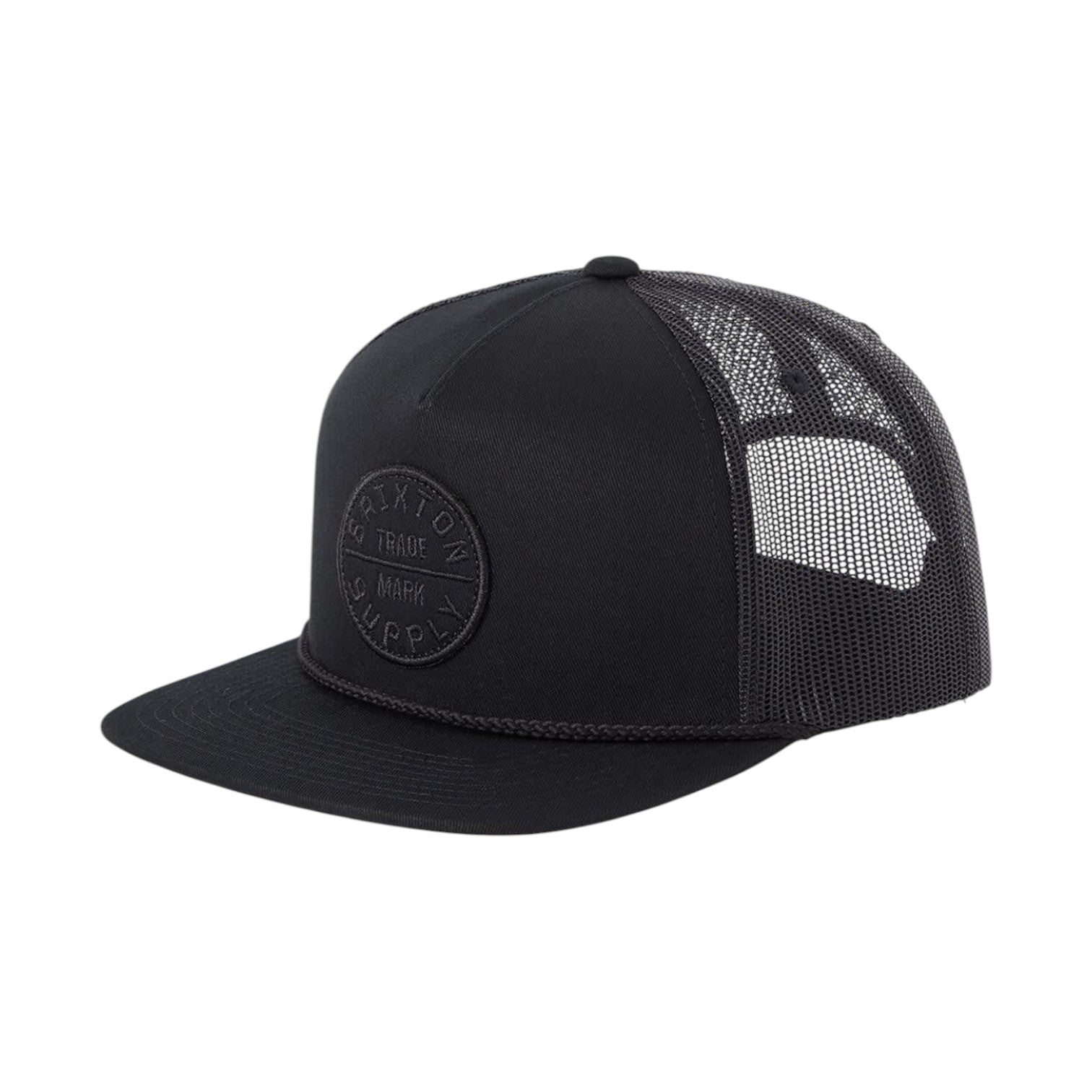 Brixton Oath MP Trucker Hat - Black/Black/Black