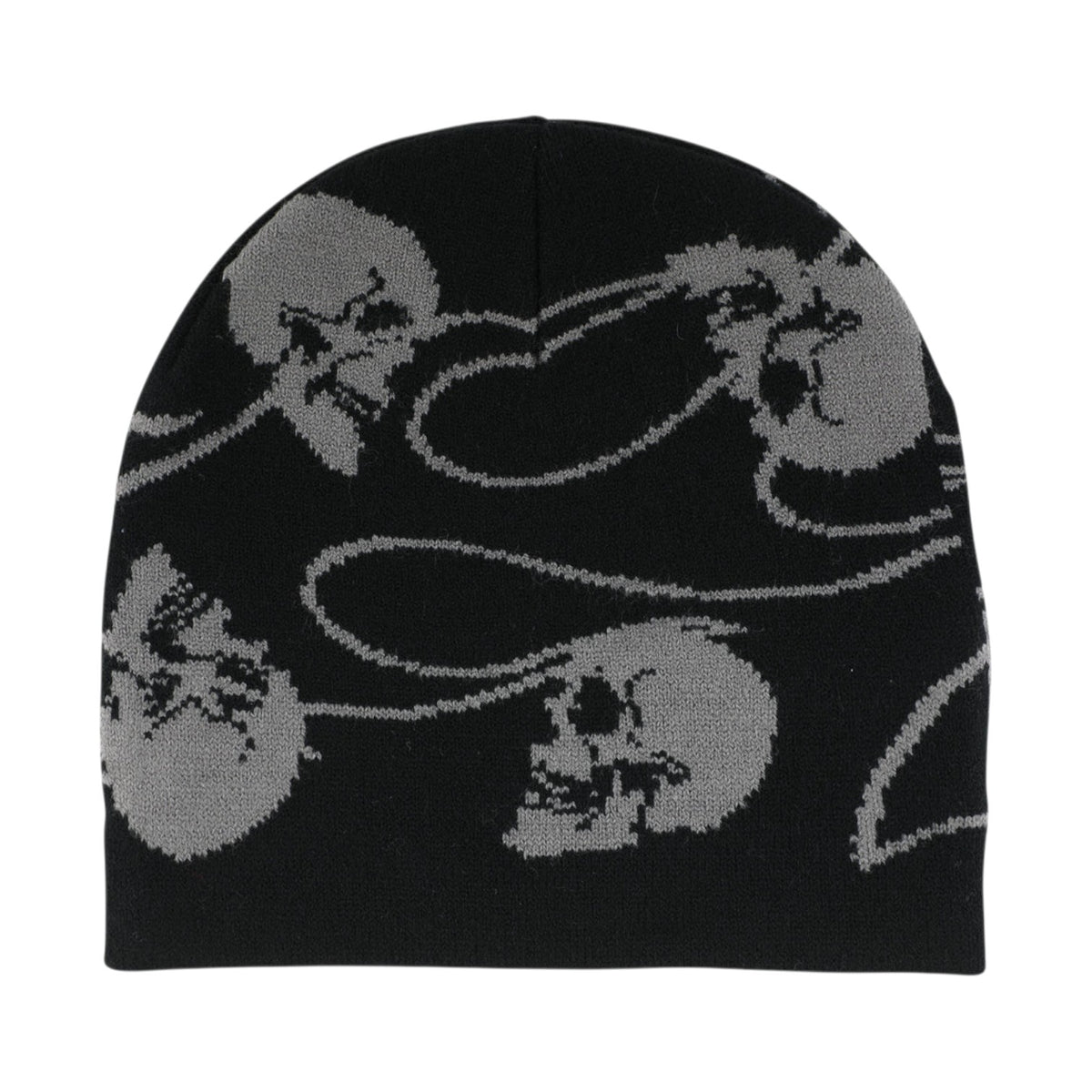 Creature Spiral Skull Beanie - Black