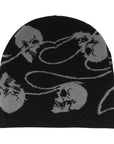 Creature Spiral Skull Beanie - Black