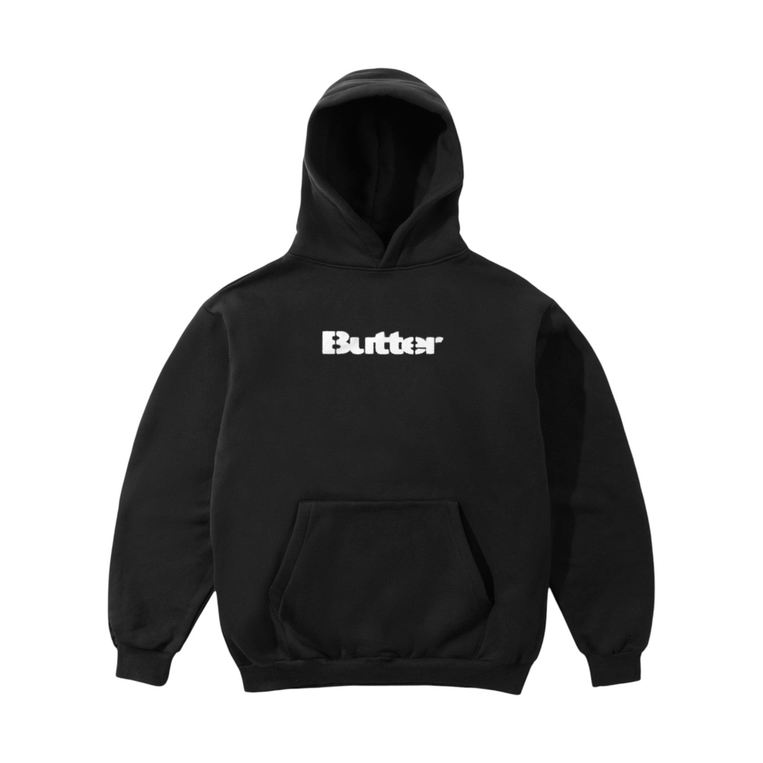 Buttergoods Stencil Logo Pullover Hood - Black