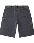 Brixton Builders Carpenter Baggy Shorts - Washed Black Denim