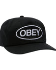 Obey Oval 6 Panel Strapback - Black