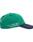 Buttersgoods x Peanuts Music Snapback Cap - Washed Kelly Green/Navy