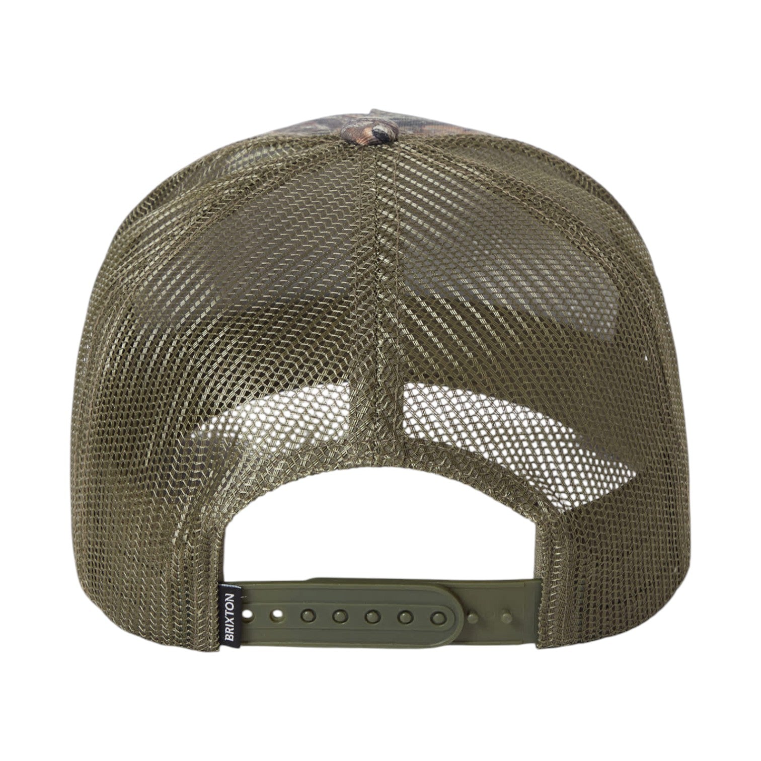 Brixton Hubal C NP MP Trucker Hat - Tree Camo/Olive