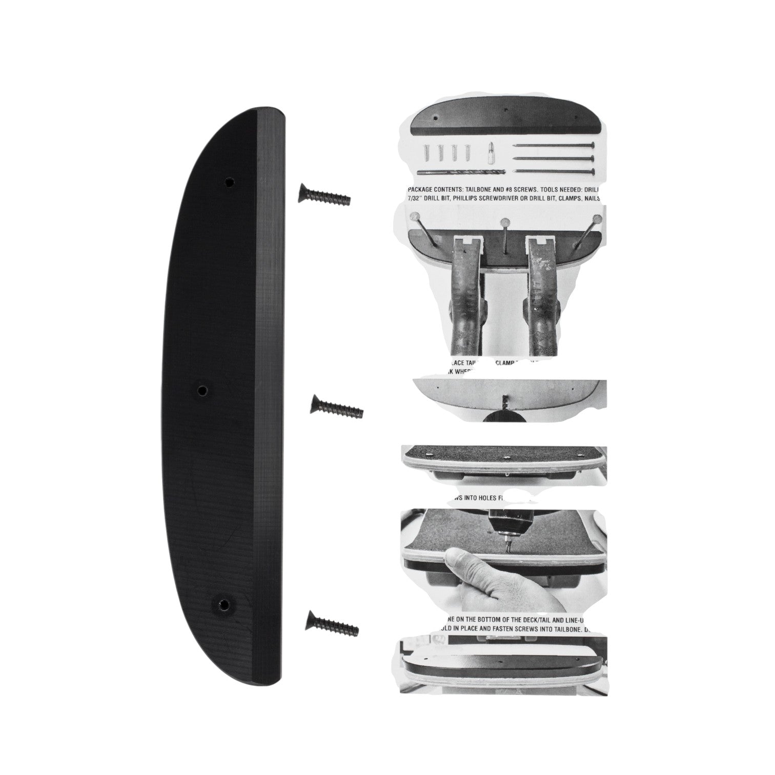 Bones 8" Tailbone - Black