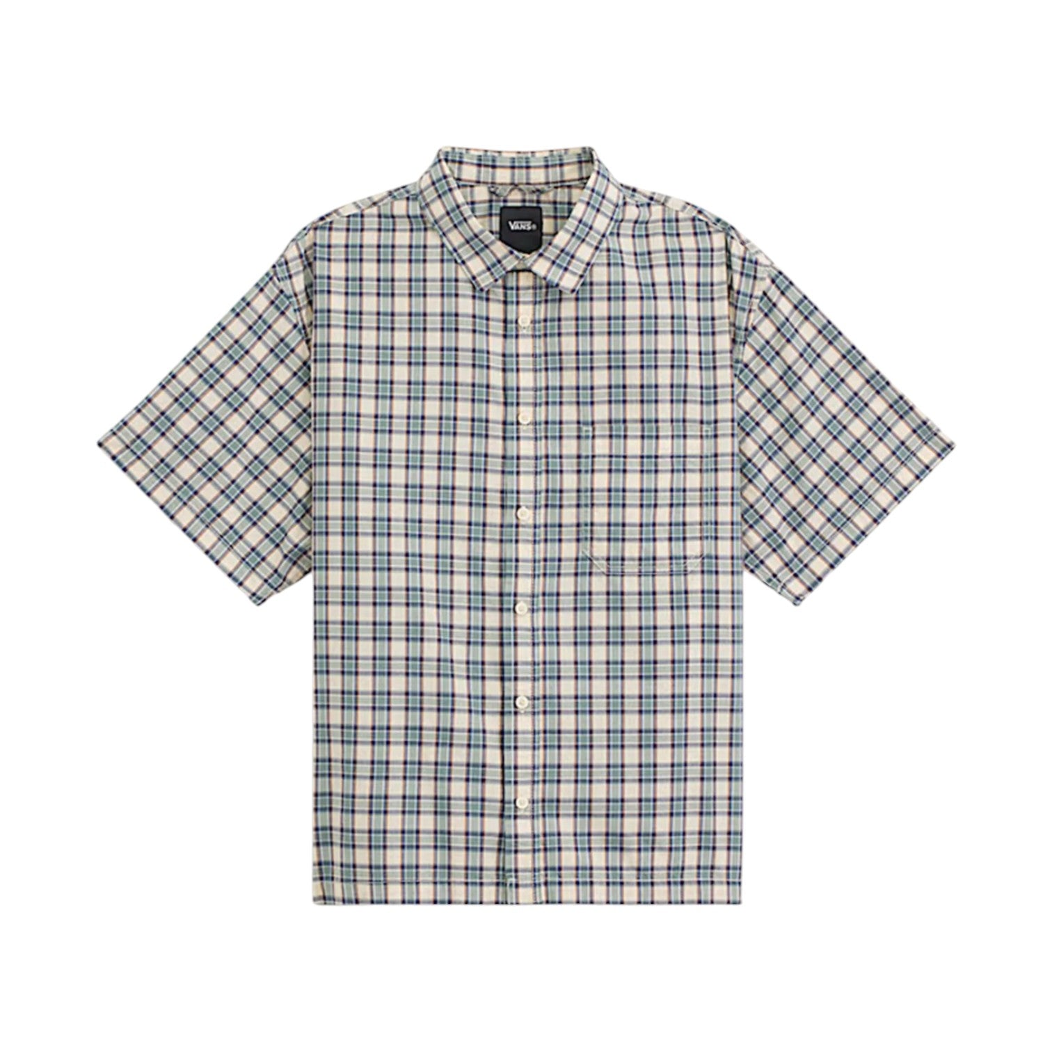Vans Larkspur Timber Plaid S/S Woven - Almond Crisp