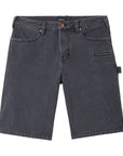 Brixton Builders Carpenter Baggy Shorts - Washed Black Denim