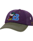 Buttersgoods x Peanuts Music Snapback Cap - Washed Purple/Fern